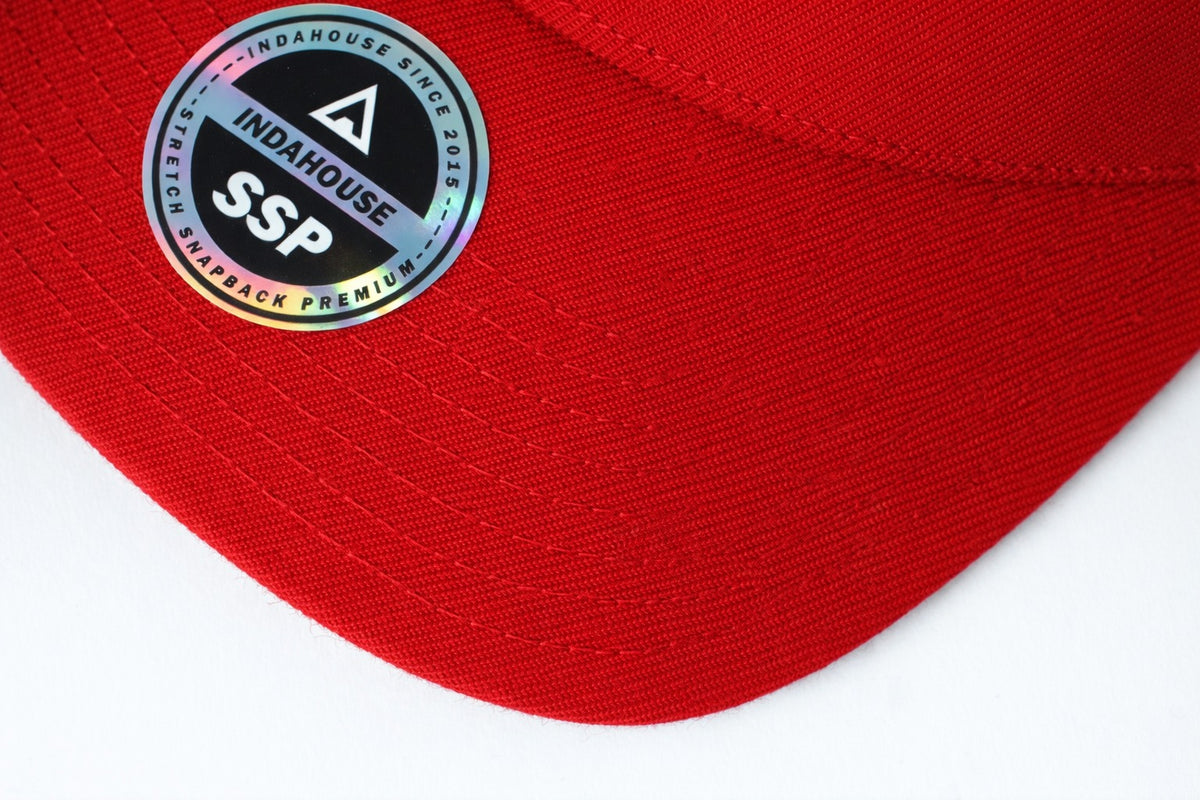 Cap Indahouse Script Stretch Snap Premium red white