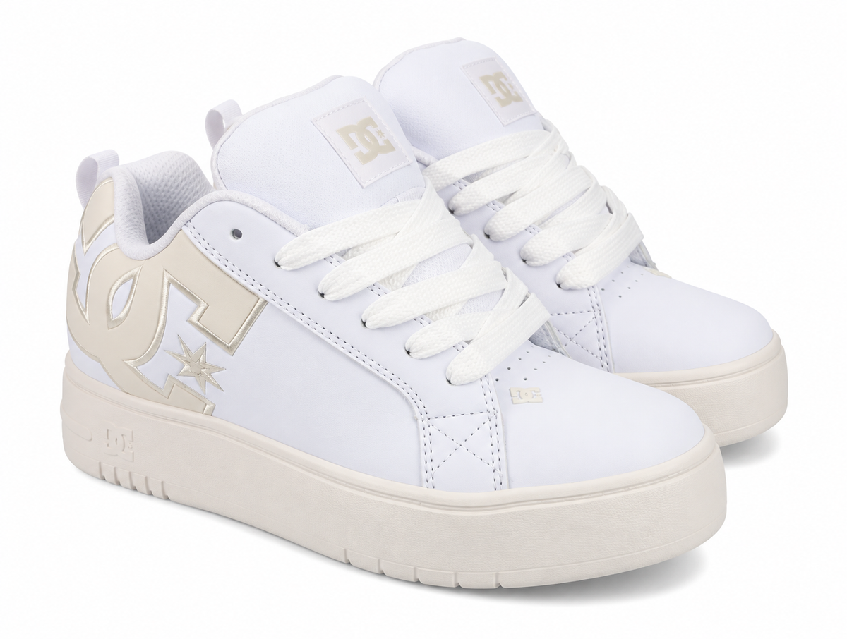 Zapatillas DC Court Graffik Plataforma off white