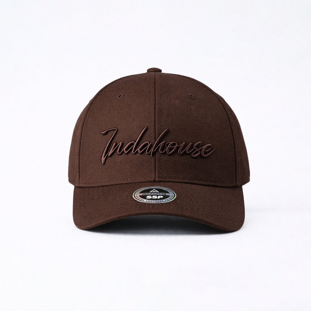 Cap Indahouse Script Stretch Snap Premium brown brown