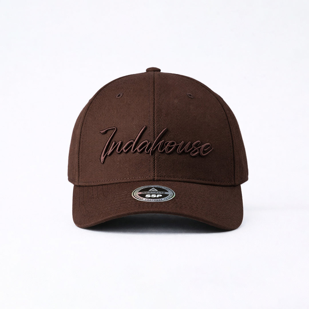 Cap Indahouse Script Stretch Snap Premium brown brown