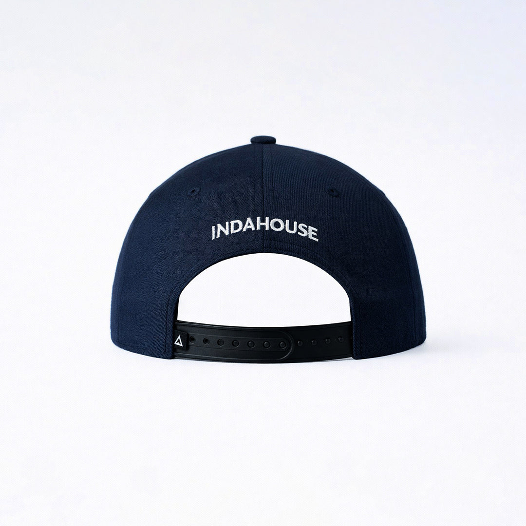Cap Indahouse Script Stretch Snap Premium blue red white