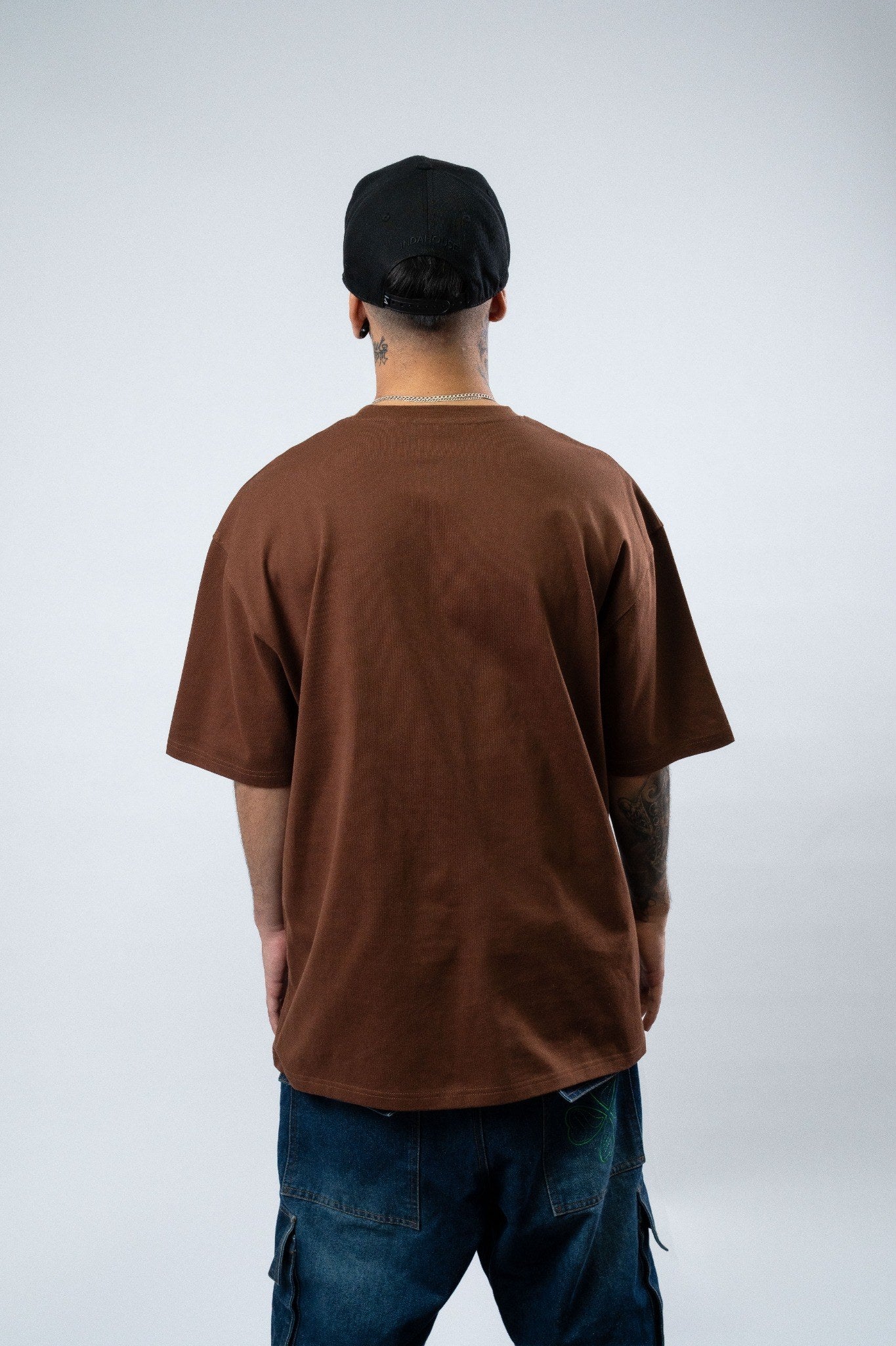 Polera Indahouse Script Emboired brown