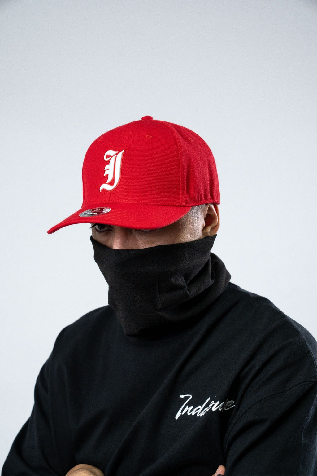 Cap Indahouse Gothic I Stretch Snap Premium red white