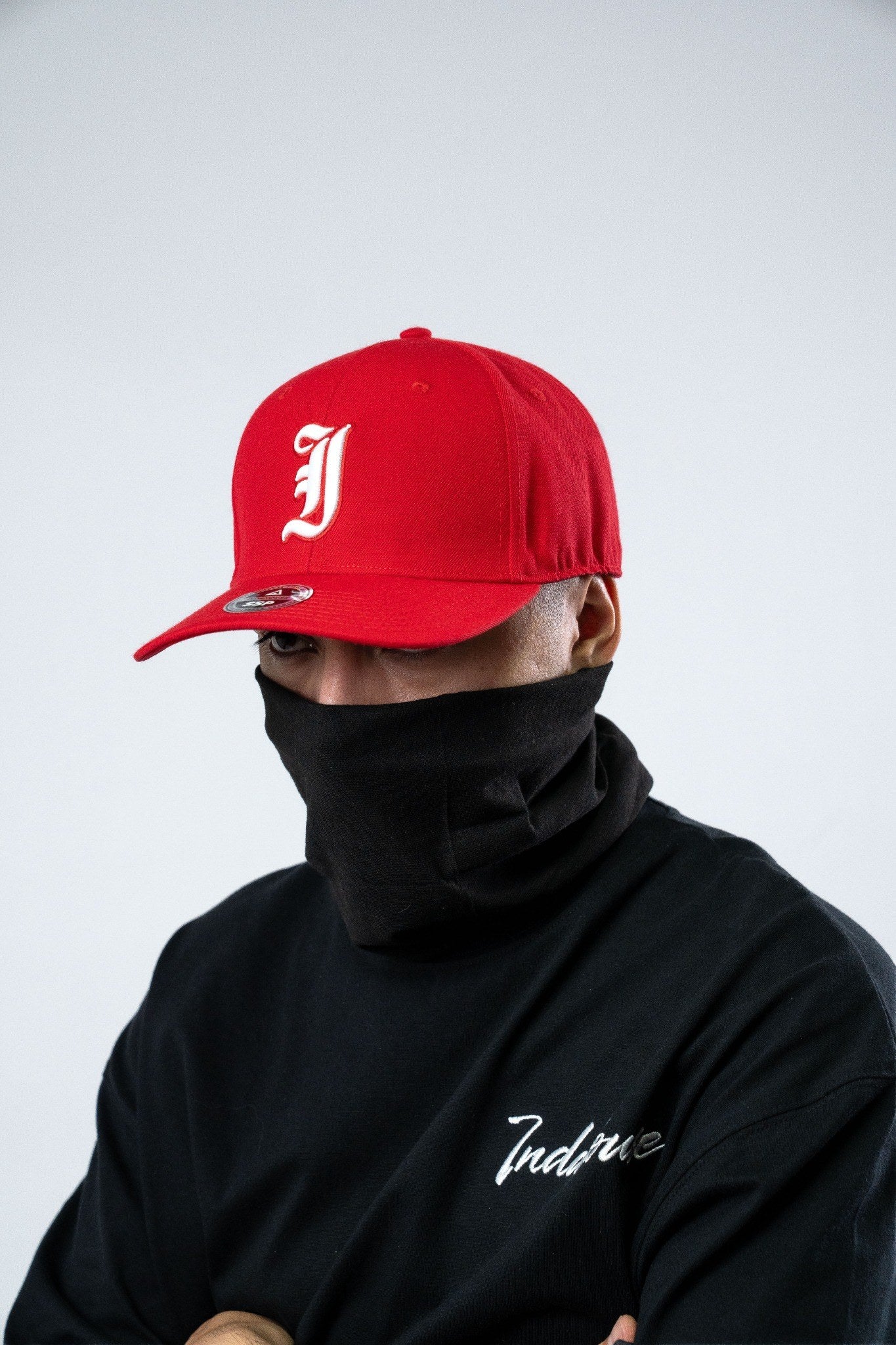 Cap Indahouse Gothic I Stretch Snap Premium red white