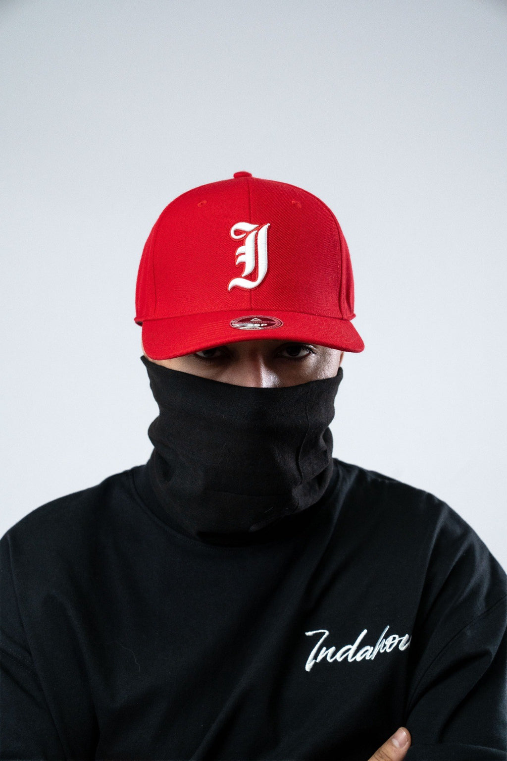 Cap Indahouse Gothic I Stretch Snap Premium red white