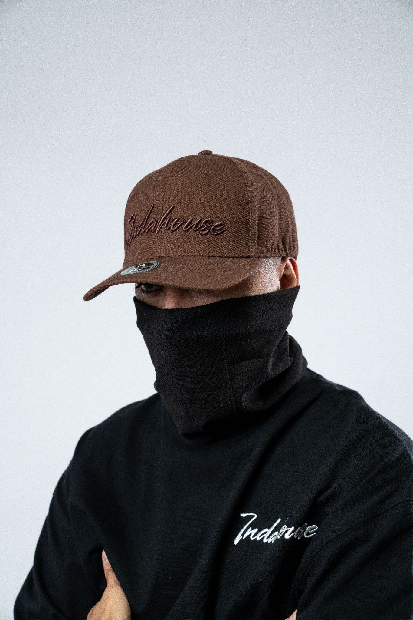Cap Indahouse Script Stretch Snap Premium brown brown