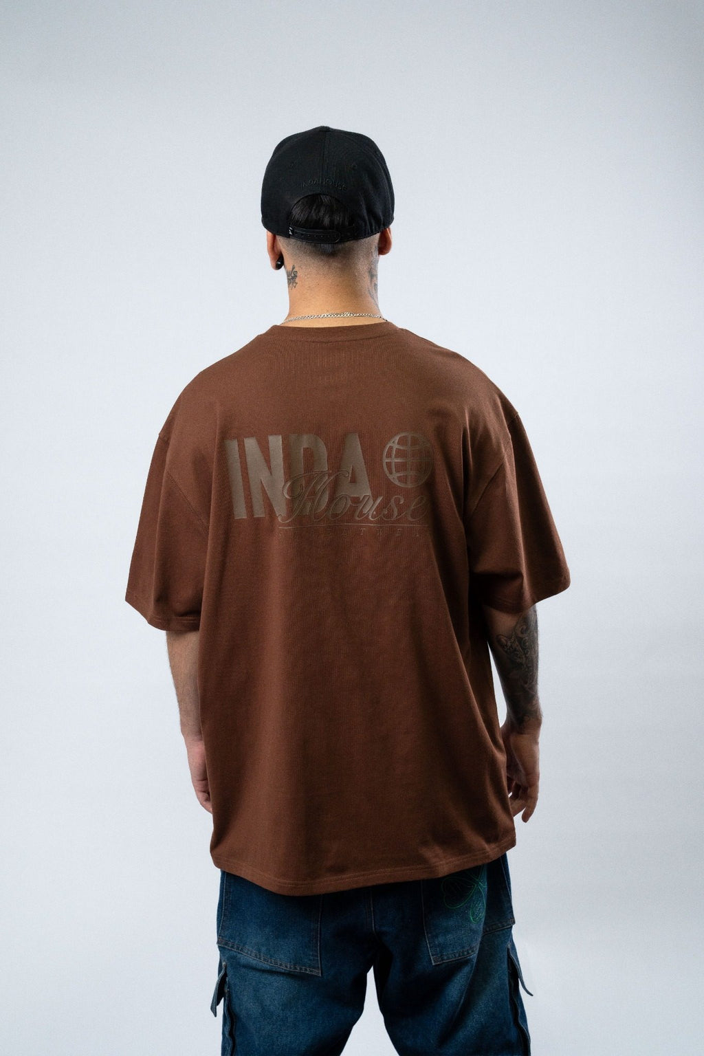 Polera Indahouse Worlwide brown tonal
