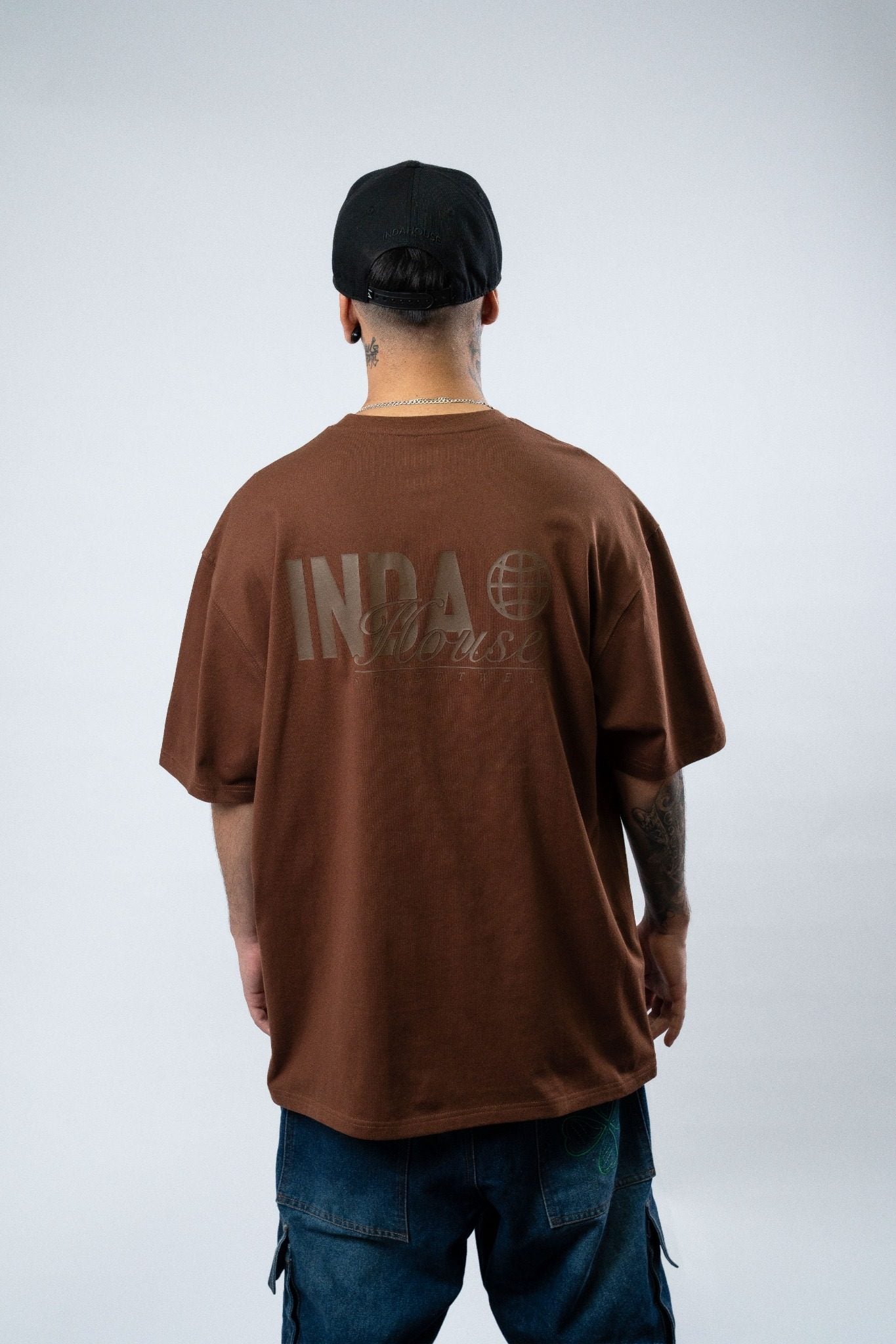 Polera Indahouse Worlwide brown tonal