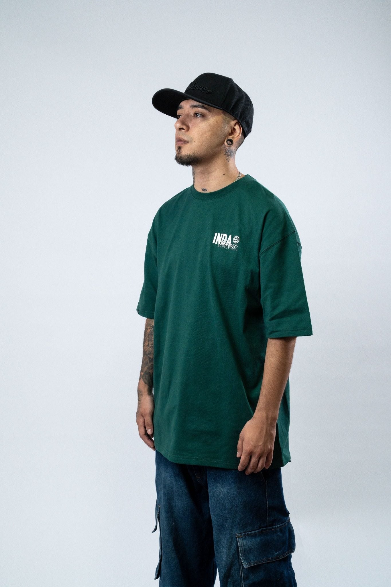 Polera Indahouse Worlwide forest green